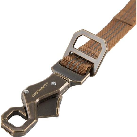 Shock Absorbing Dog Leash Carhartt Brown/Brushed Brass - Picture 2 of 7